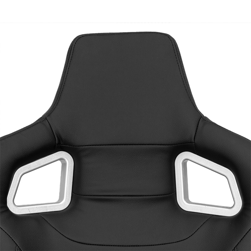 Siège baquet 'RS6-II' - Noir-Mattes Simili Cuir - Dossier réglable - incl. glissières