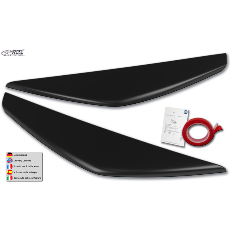 RDX Spoilers de phares sur mesure pour Ford Kuga II (DM2) Facelift 2016-2019 (ABS)