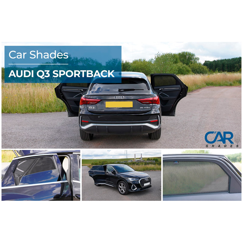 Set de Car Shades (portes arrières) sur mesure pour Audi Q3 (F3N) Sportback 2019- (2-pièces)