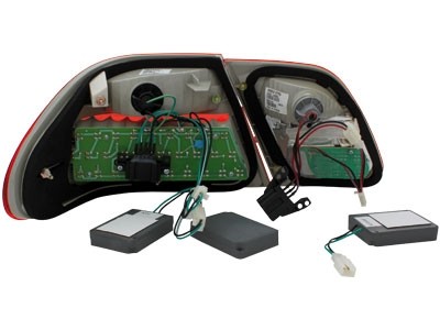 Feux arriere Mercedes E-Class W210 95-02 LED rouges/blanc