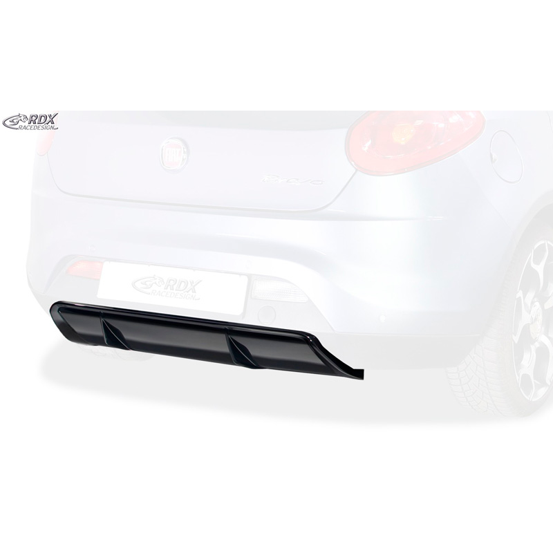 Jupe arrière 'Diffuseur' sur mesure pour Fiat Bravo (198) 2007-2014 (ABS noir luisant)