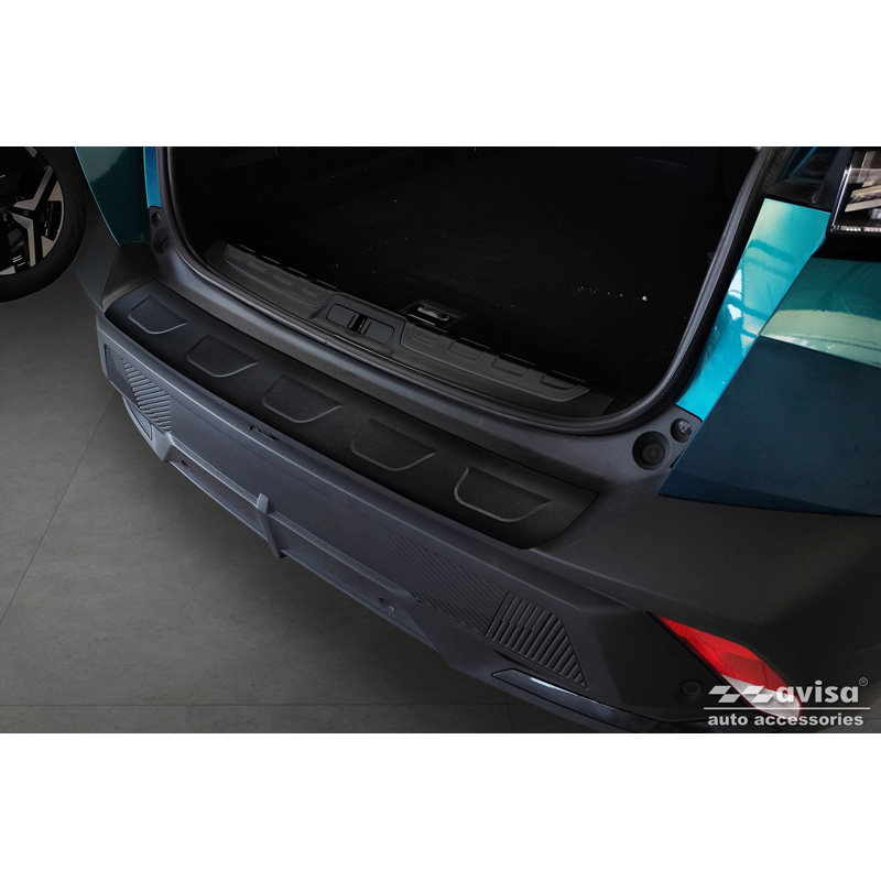 Protection de seuil arrière inox noir mat sur mesure pour Peugeot 408 II Fastback 2023-