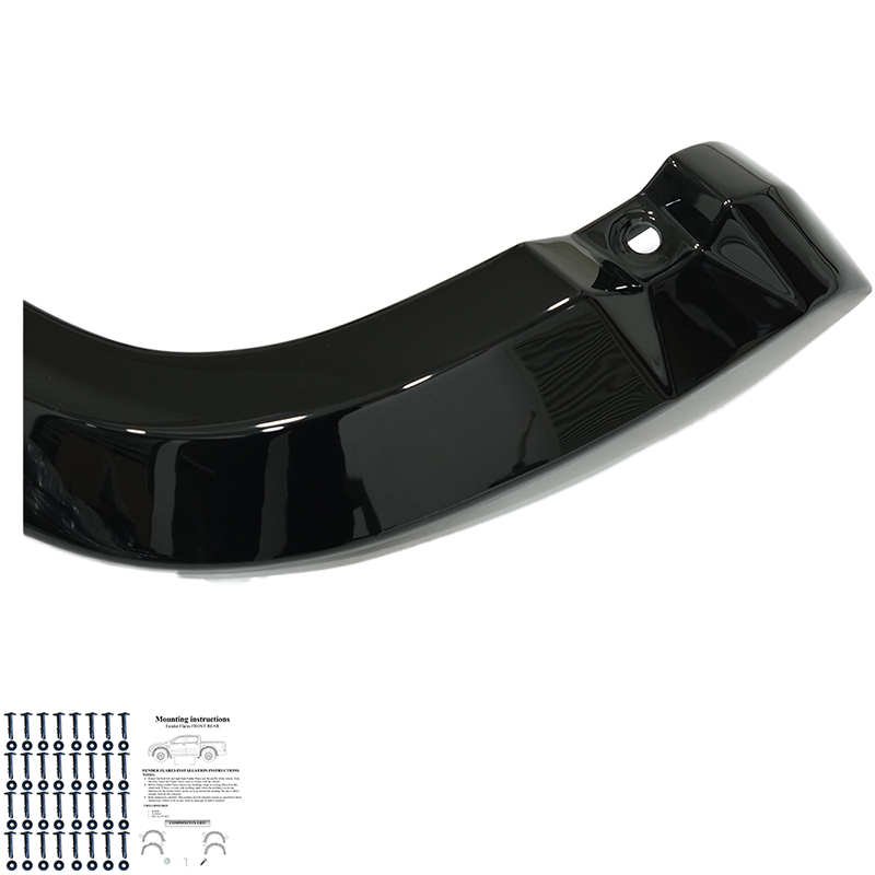 Oneway Jeu d'élargisseurs d'aile sur mesure pour Volkswagen Amarok MK2 2022- - Noir brillant