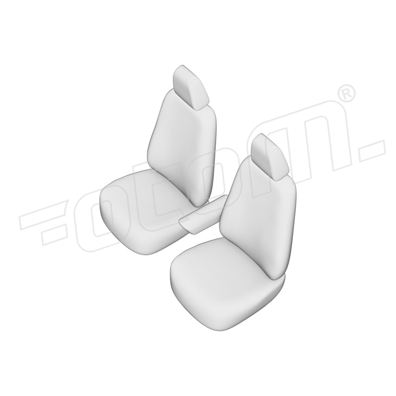 New York Design Housses de siège en cuir artificiel 1+1 sur mesure pour Peugeot Boxer 2020- (accoudoir sur le siège du conducteur)