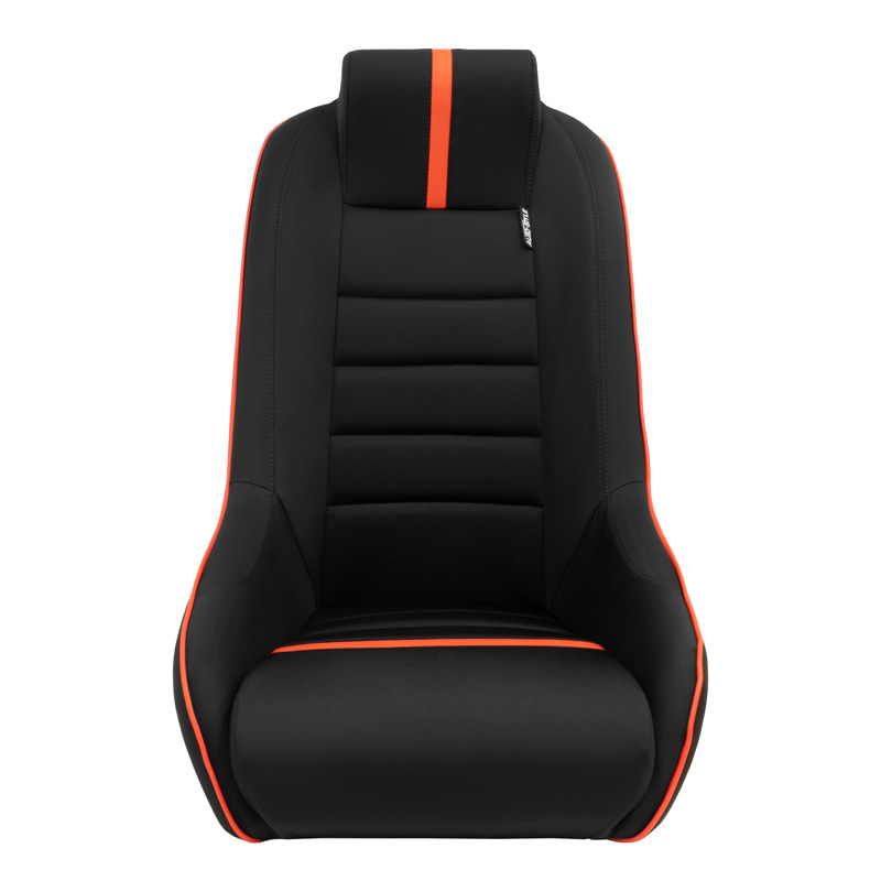 Siège baquet 'Classic RS' - Noir/Rouge - Dossier fixe + Appuie-tête intégré - incl. glissières