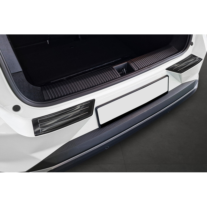 Avisa Protection de seuil arrière inox noir sur mesure pour Renault Scenic E-Tech 2024- 'Ribs'
