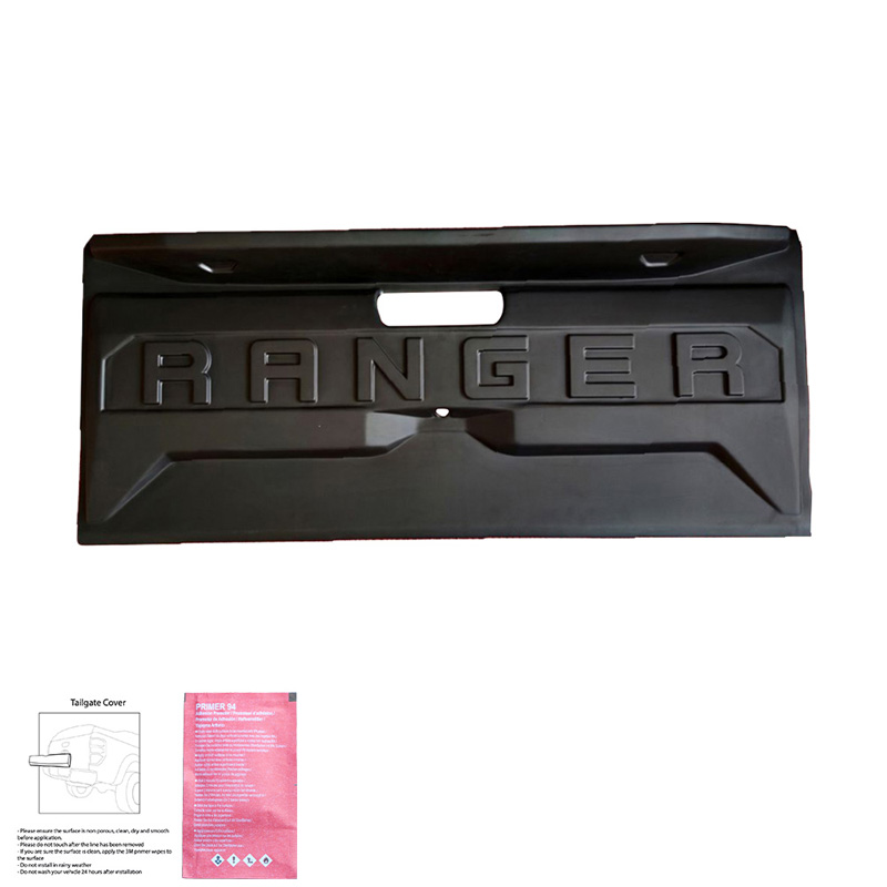 Protecteur de hayon sur mesure pour Ford Ranger T6/T7/T8 2012-2022 - Version 2 - Noir mat