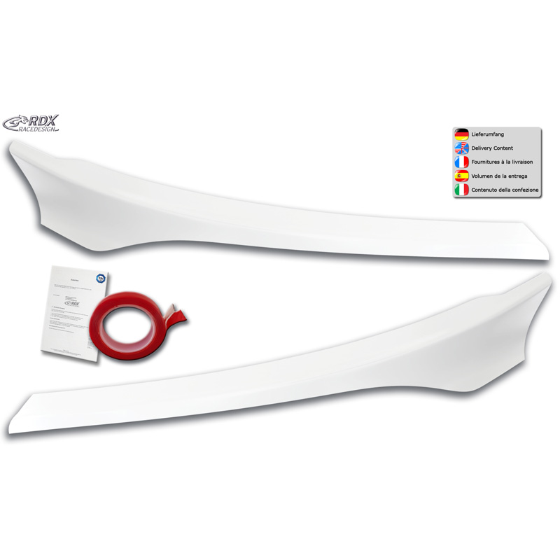 Spoilers de phares sur mesure pour Ford Transit Custom & Tourneo Custom Facelift 2018-2023 (ABS Blanc Brillant)