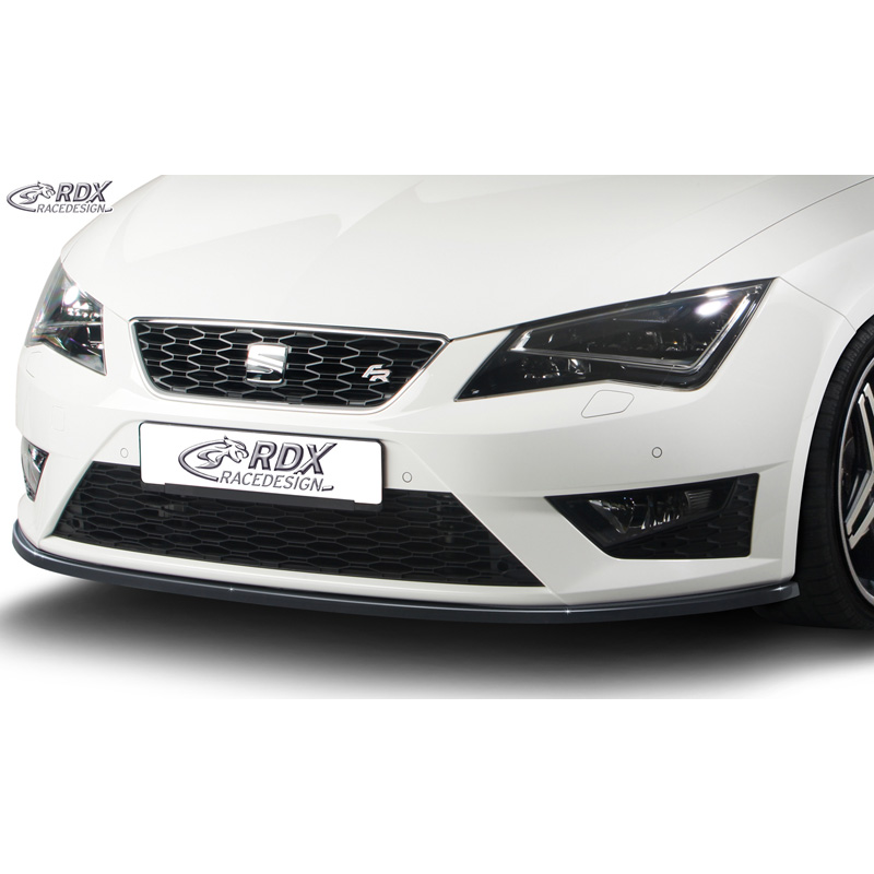 Spoiler avant sur mesure pour Seat Leon 5F SC/5-portes/ST FR/Cupra 2013-2020 (ABS noir luisant)