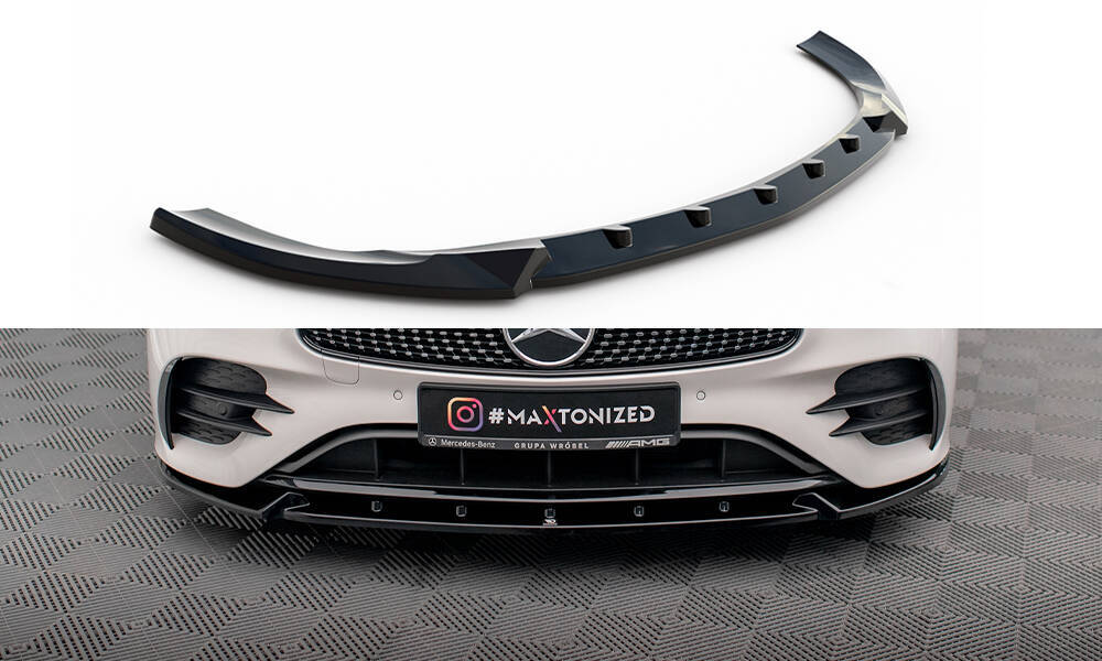 Voorspoiler V.2 Mercedes E Klasse AMG Pakket W213 / C238 Maxton Glans Zwart
