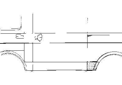 aansluitplaat, voor achterwiel, rechts VW LT, 1975-1996