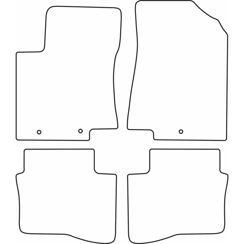 Set de tapis de sol en velours sur mesure pour Kia Rio 2011-2015