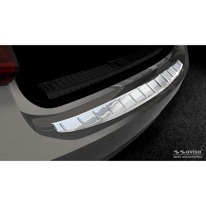 Protection de seuil arrière inox sur mesure pour Audi A7 (C8) Sportback 2018- 'Ribs'