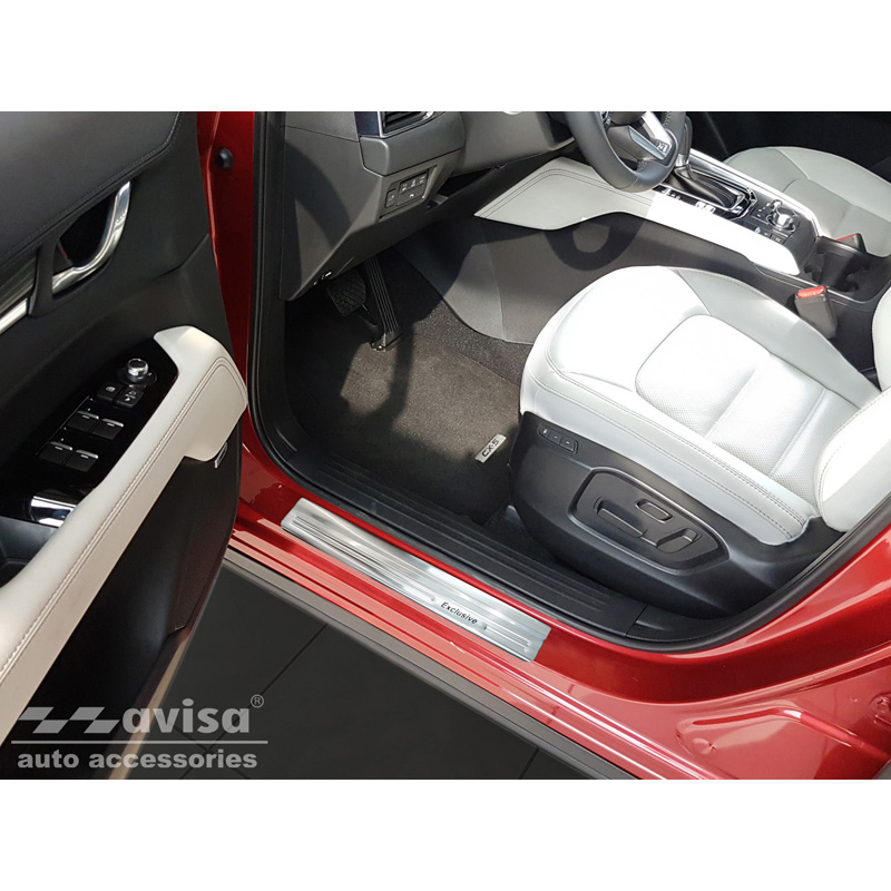 Seuils de portes inox sur mesure pour Mazda CX-5 II 2017- incl. Facelift 'Exclusive' - 4-pièces