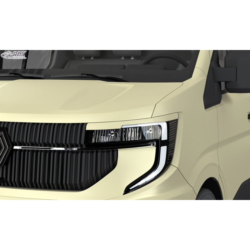 RDX Spoilers de phares sur mesure pour Renault Master IV 2024- & Nissan Interstar 2024- (ABS)