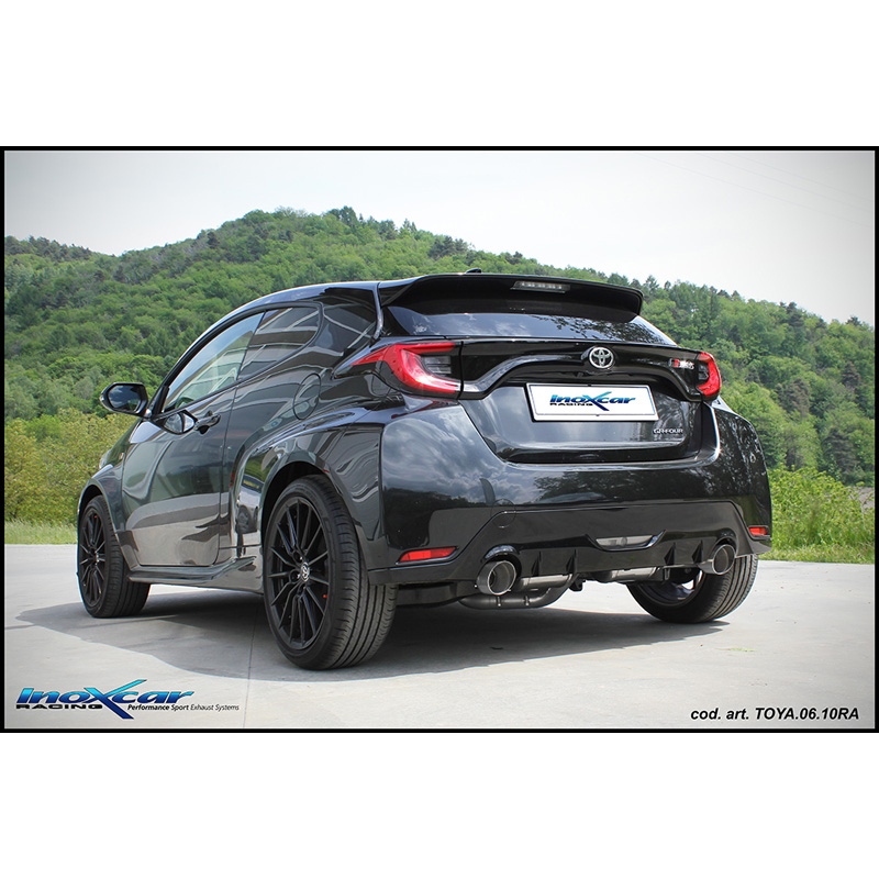 100% Inox Échappement Double sur mesure pour Toyota GR Yaris 1.6 (261cv) 2020- Ø65mm Droite/Gauche 100mm Racing