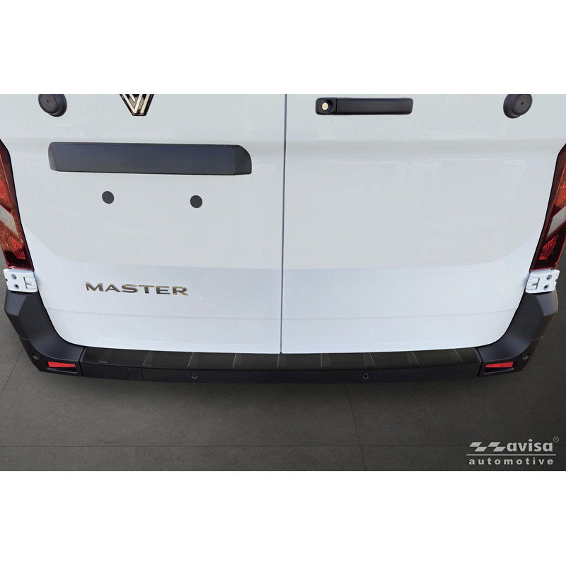 Avisa Protection de seuil arrière inox noir mat sur mesure pour Renault Master IV 2024- 'Ribs'