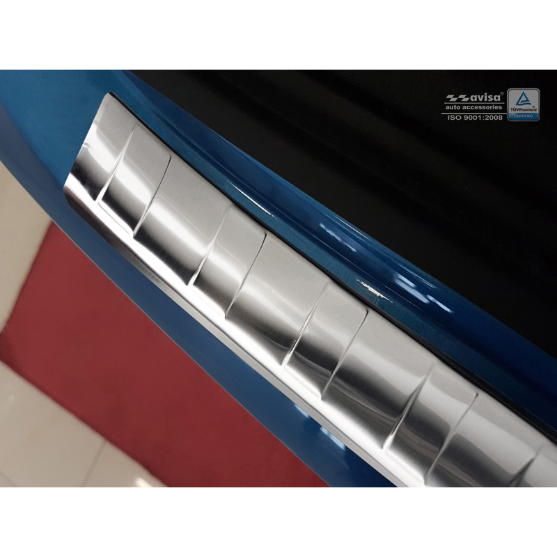 Protection de seuil arrière inox sur mesure pour Nissan Qashqai II Facelift 2017-2021 'Ribs'