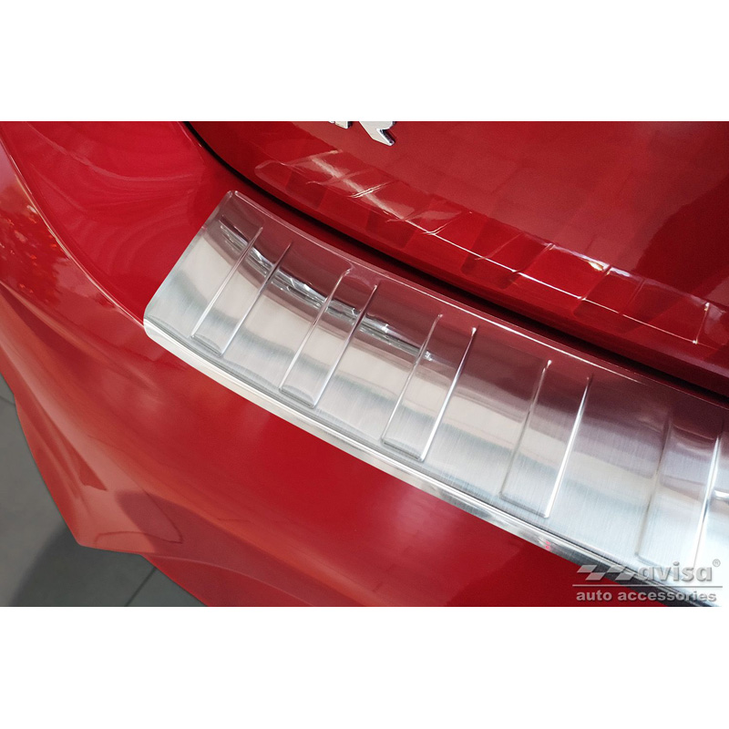 Protection de seuil arrière inox sur mesure pour Mitsubishi Space Star Facelift 2020- 'Ribs'