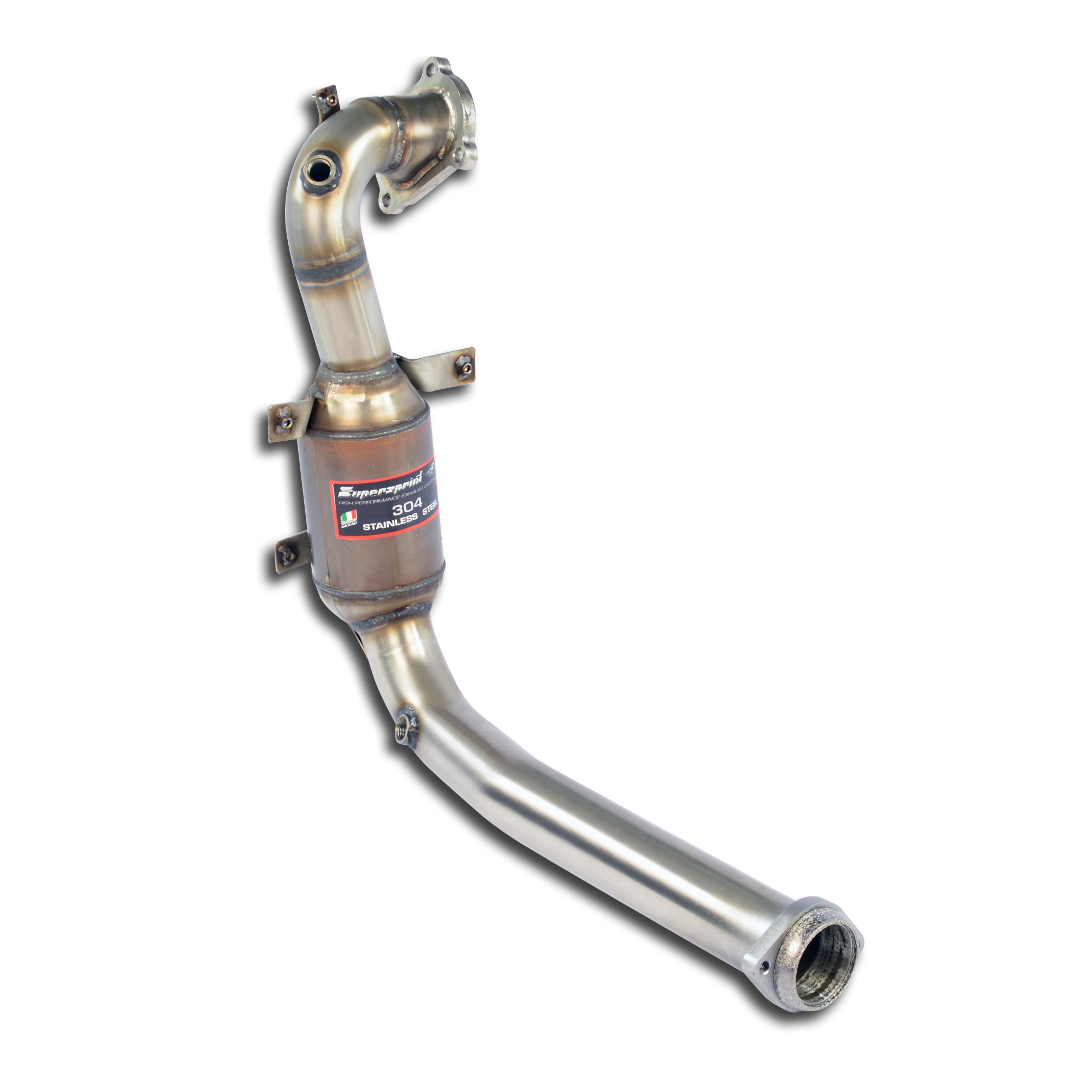 595 ABARTH 1.4T "Pista" (160 Hp) (Ø65 with valve) 2016 Turbo downpipe kit + Metallic catalytic conve