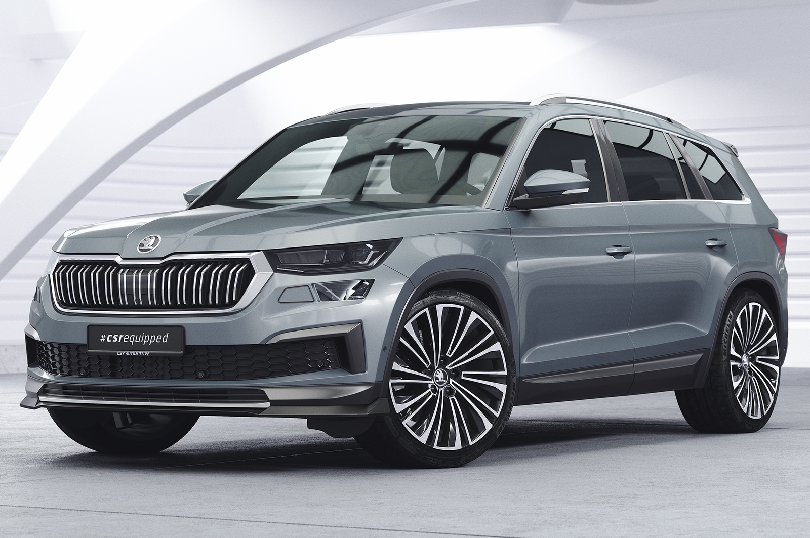 Voorspoiler Skoda Kodiaq CSR Glans Zwart