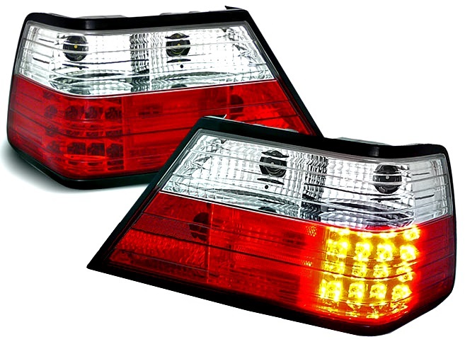 Feux arriere LED Mercedes E-Class W124 rouges