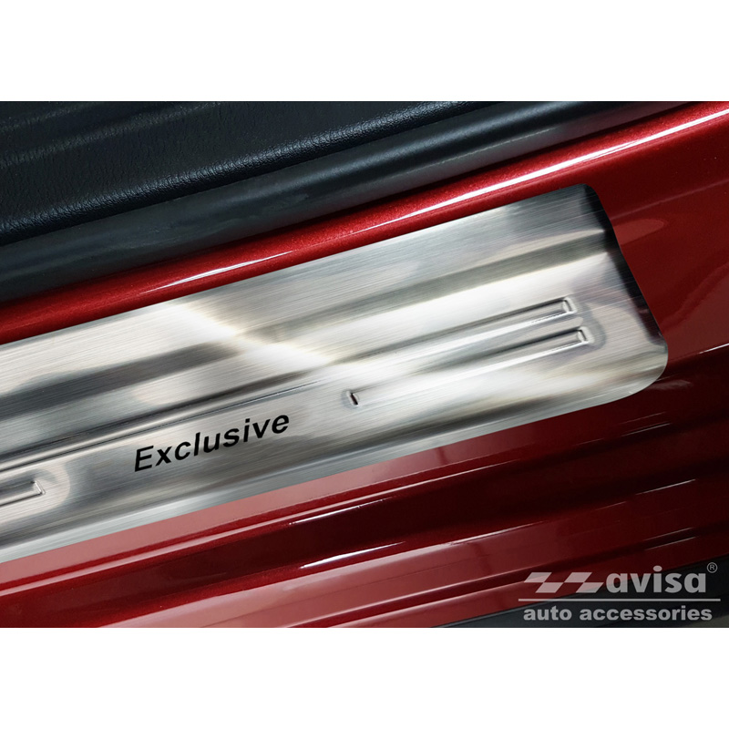 Seuils de portes inox sur mesure pour Mazda CX-5 II 2017- incl. Facelift 'Exclusive' - 4-pièces