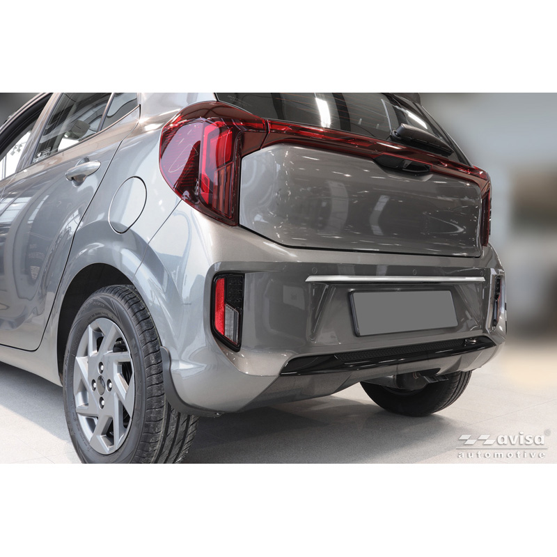 Avisa Revêtement d'habillage du hayon du coffre inox brossé sur mesure pour Kia Picanto III (JA) Facelift 2024-