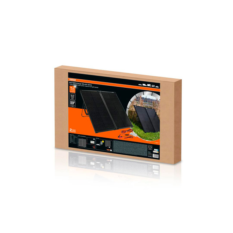Osram BATTERYcharge SOLAR 100W – avec régulateur de charge 12V/10A inclus – Panneau solaire