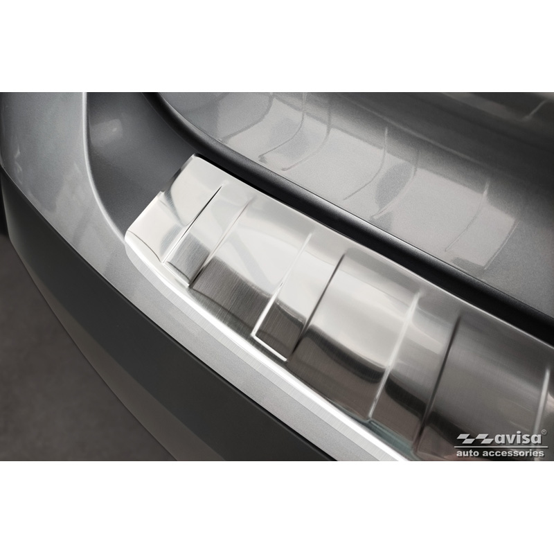 Protection de seuil arrière inox sur mesure pour Citroën C4/e-C4 III 2020- 'Ribs'