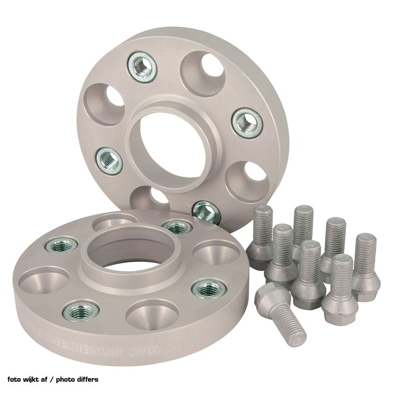 H&R Set des espaceurs de roues Système-DRA 40mm par essieu - Cartouche de boulon 5x112 - Moyeu 66,5mm - Taille de boulon M14x1,5 - sur mesure pour Mercedes