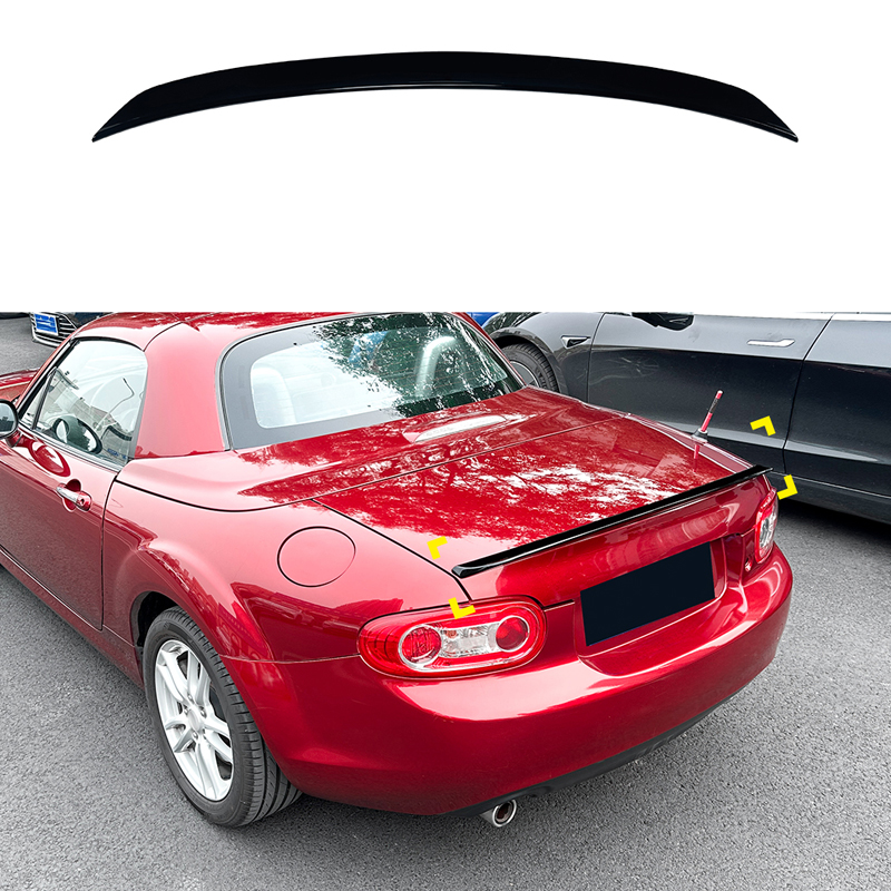 Spoiler arrière sur mesure pour Mazda MX-5 (NC) 2005-2015 (ABS Noir Luisant)