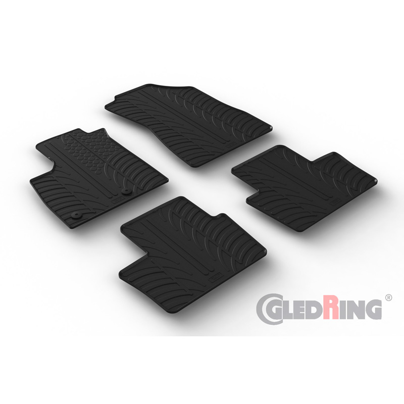 Set tapis de caoutchouc sur mesure pour Renault Austral MHEV 2022- (T profil 4-pièces)