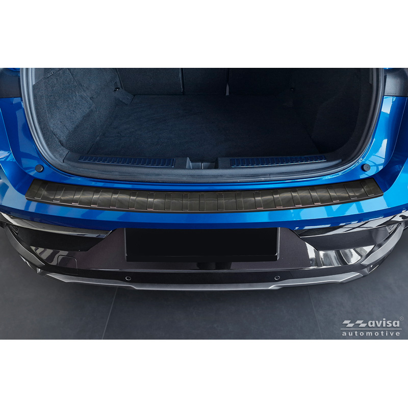 Protection de seuil arrière inox noir sur mesure pour Renault Rafale 2023- 'Ribs'