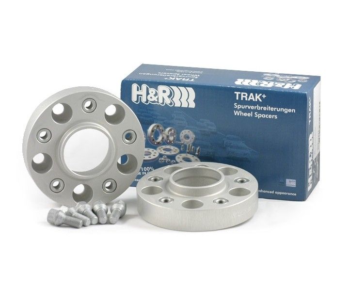 H&R Set des espaceurs de roues Système-DRA 100mm par essieu - Cartouche de boulon 5x112 - Moyeu 66,5mm - Taille de boulon M14x1,5 - sur mesure pour Mercedes