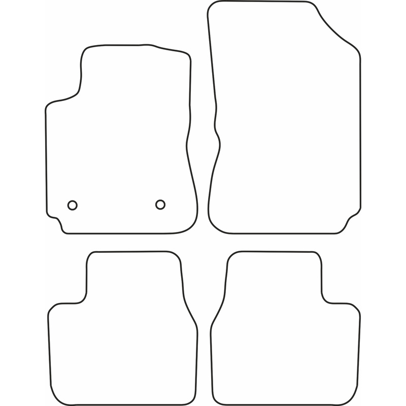 Set de tapis de sol en velours sur mesure pour Citroen C4 Cactus 2014-