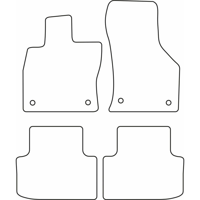 Set de tapis de sol en velours sur mesure pour Skoda Octavia IV (NX3) Sedan/Kombi 2020- excl. e-Tec & Cupra Formentor 2020-