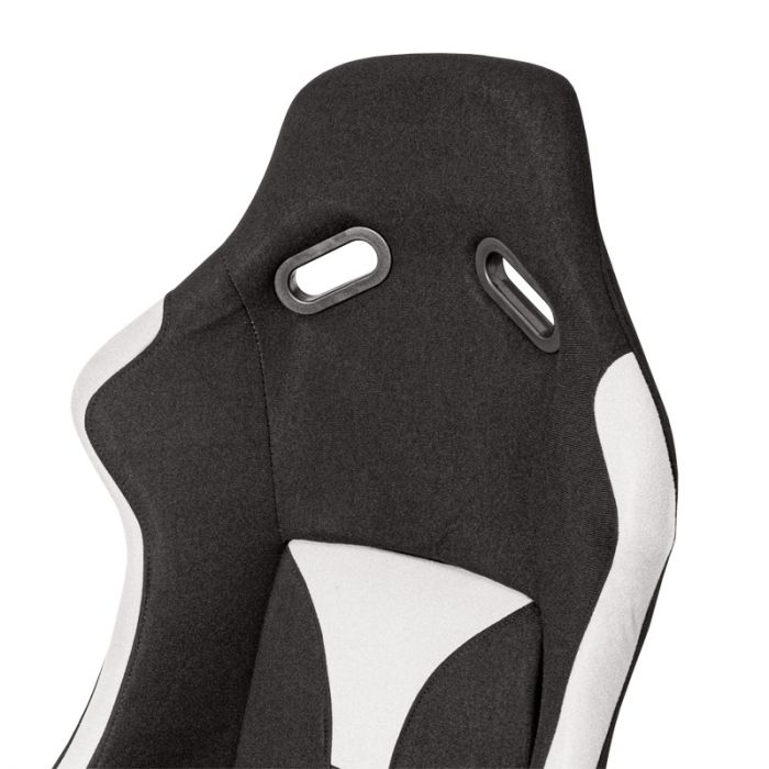 Siège baquet 'RT' - Noir/Gris - Dossier fixe en polyester - incl. glissières