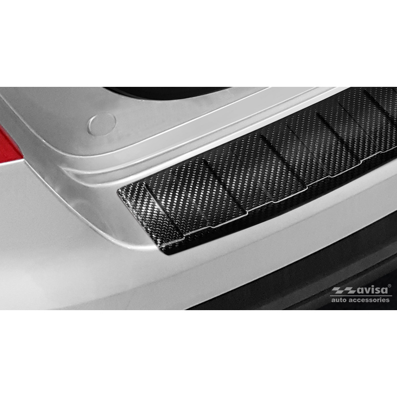 Protection de seuil arrière carboné 3D sur mesure pour Hyundai Tucson Facelift 2018-