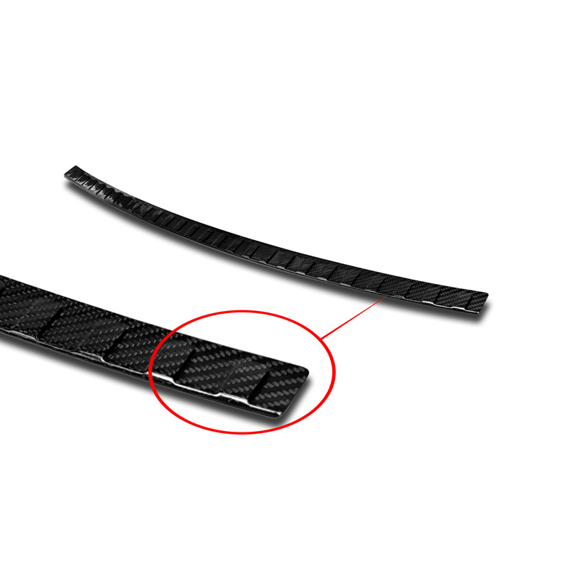 Protection de seuil arrière carboné 3D sur mesure pour BMW X4 F26 2014-2018 'Ribs'