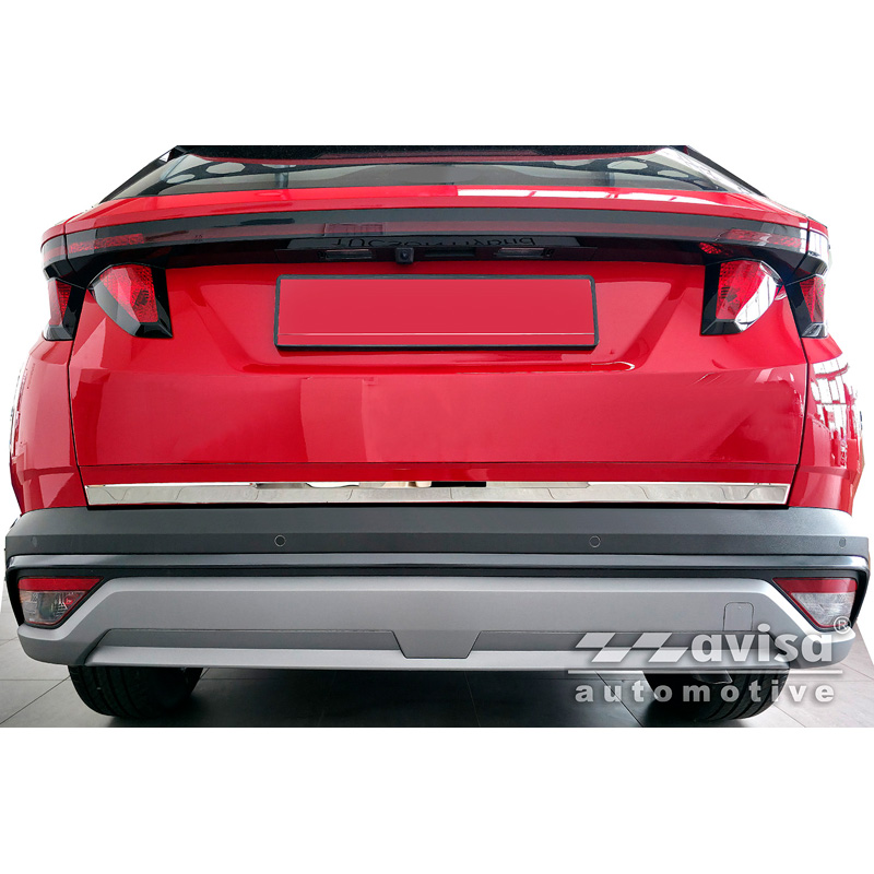 Avisa Revêtement d'habillage du hayon du coffre inox Chrome sur mesure pour Hyundai Tucson IV 2020-2024 & Facelift 2024-