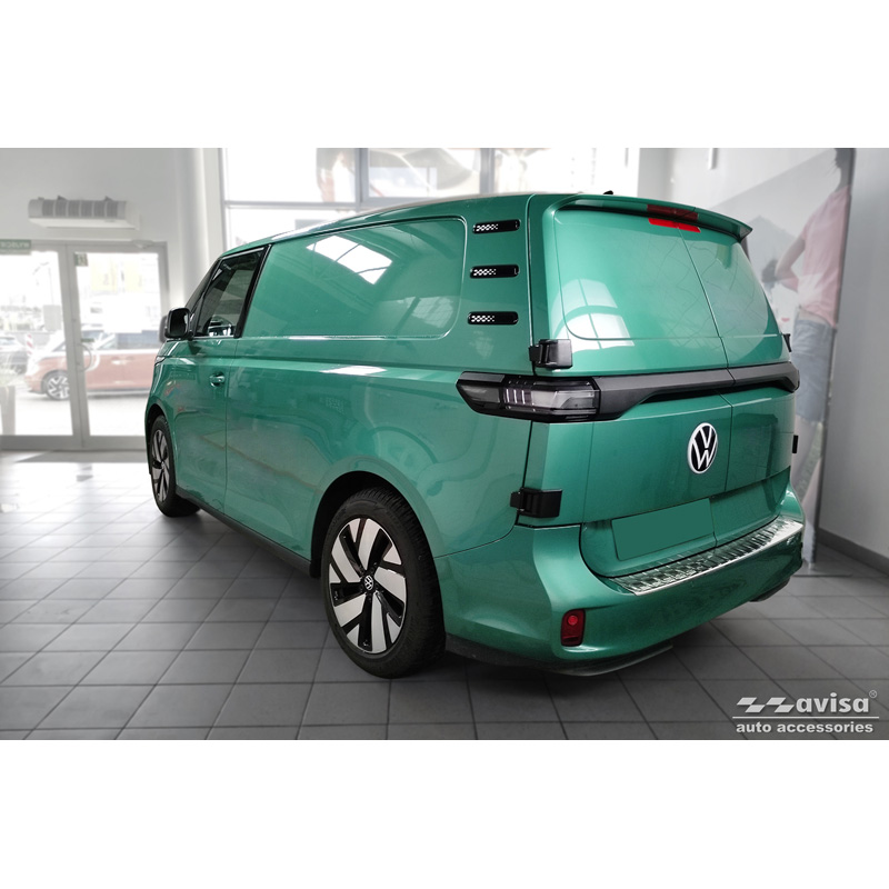 Seuils de portes inoxydable sur mesure pour Volkswagen ID.Buzz 2022- - 'Lines' - 2-pièces