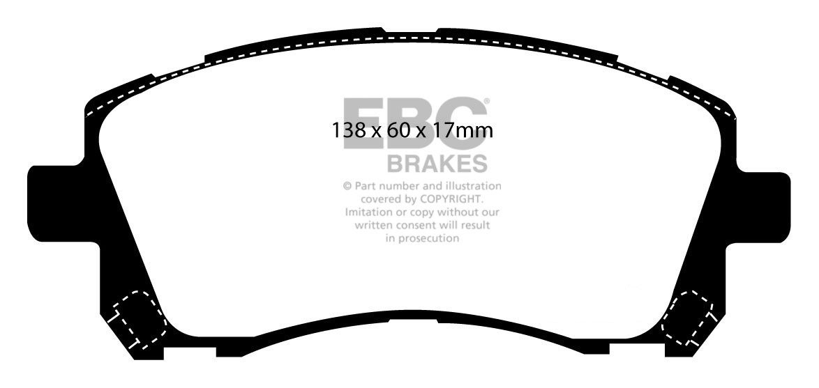 EBC Brakes SUBARU Legacy 2.5 (BG9) 96-99 Remblokken voorzijde re