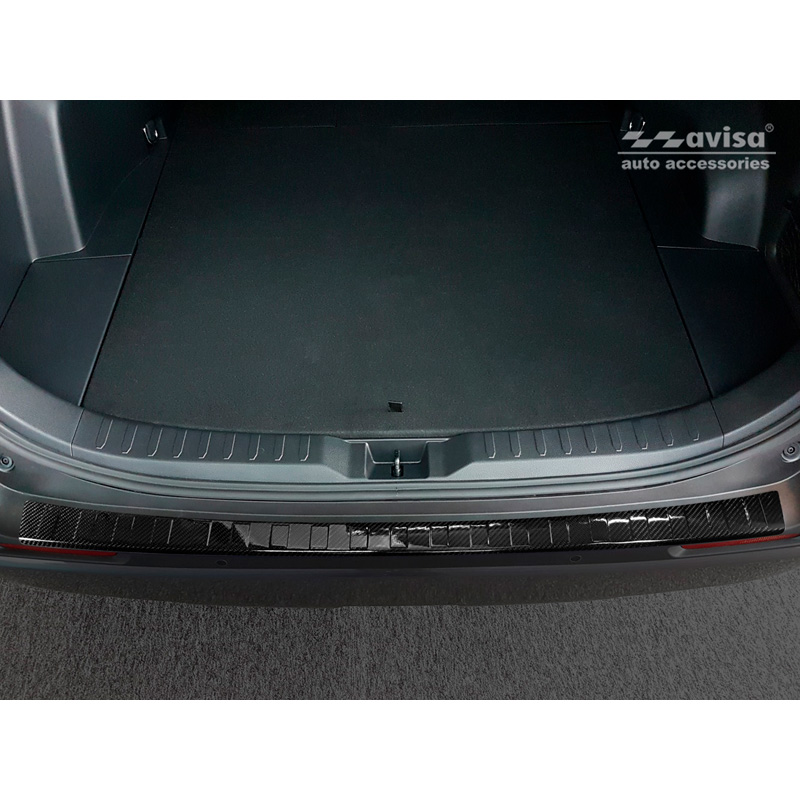 Protection de seuil arrière carboné 3D sur mesure pour Toyota RAV4 (5th Gen.) 2018- & Suzuki Across 2020- 'Ribs'