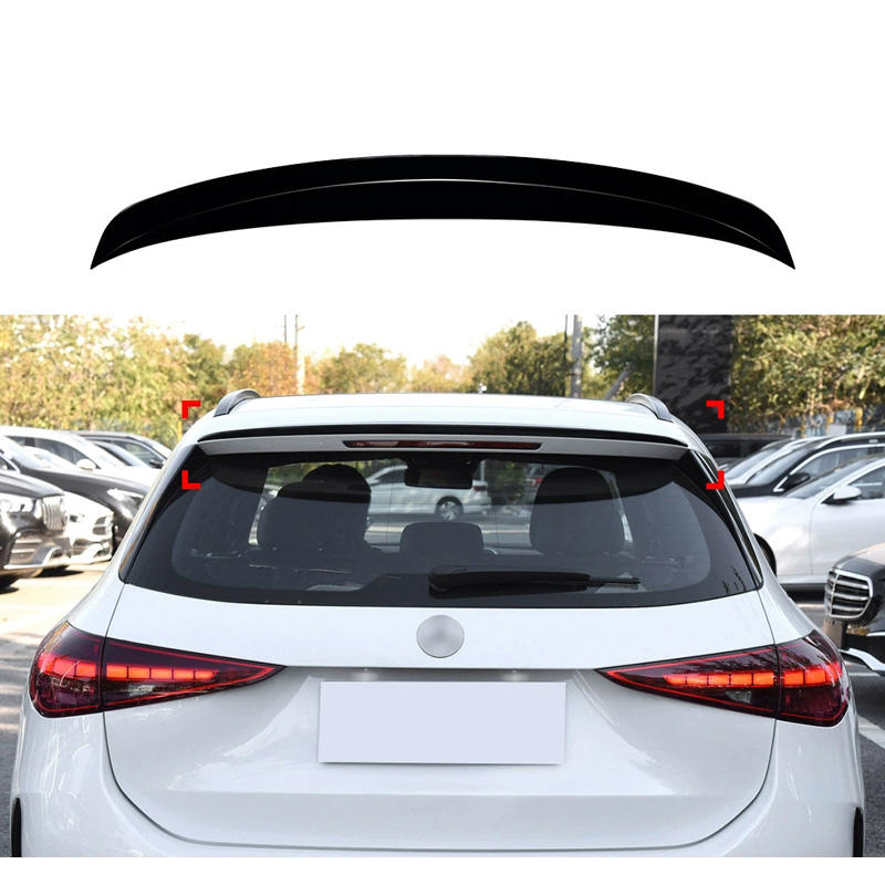 Becquet de toit (Spoiler Cap) sur mesure pour Mercedes Classe-C W206 Kombi 2021- (ABS Noir Luisant)