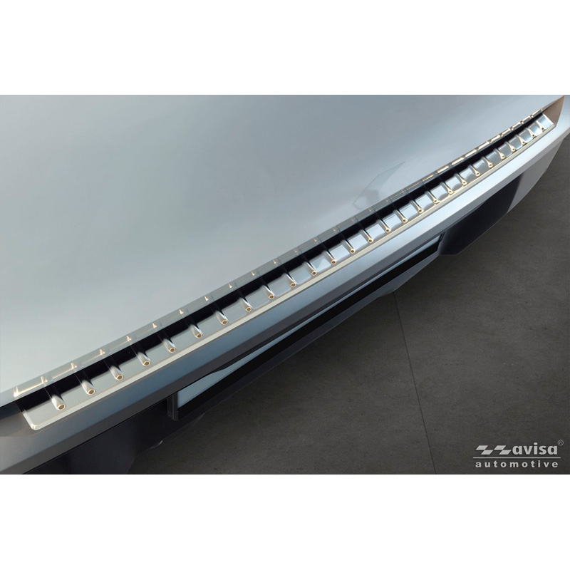 Avisa Protection de seuil arrière inox sur mesure pour Peugeot 5008 III 2024- 'Ribs'