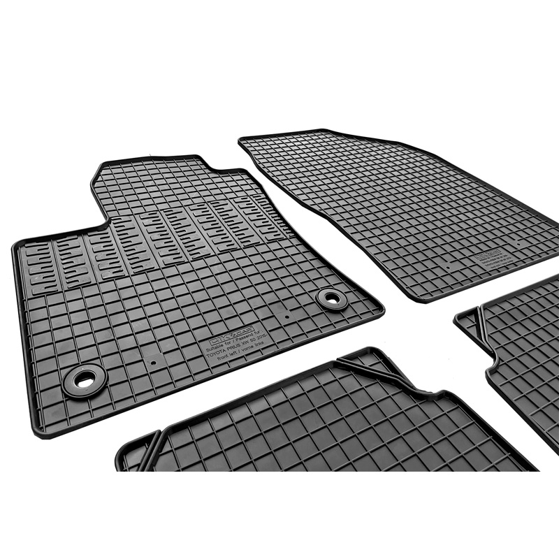 Set tapis de caoutchouc sur mesure pour Toyota Prius IV 2016- (4-pièces + points de fixage)