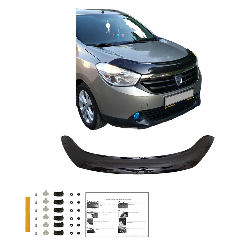 Protection du capot sur mesure pour Dacia Lodgy/Dokker 1er Gen. 2012-2020 - Noir brillant