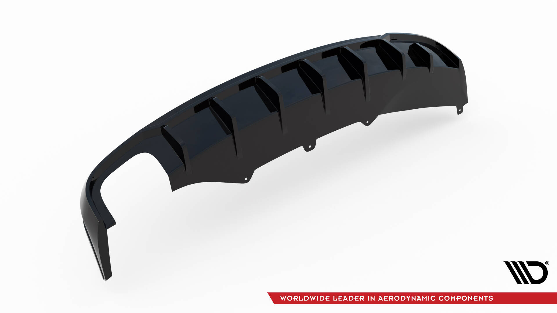 Achter Diffuser passend voor Audi A4 B8 07-11 Maxton Glans zwart (enkelzijdige versie met dubbele uitlaat)