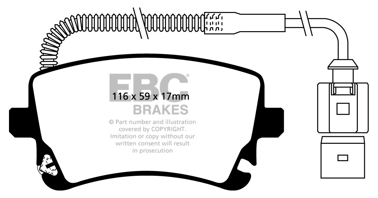 EBC Brakes VW Phaeton 3.2 2002-2008 Remblokken achterzijde redst